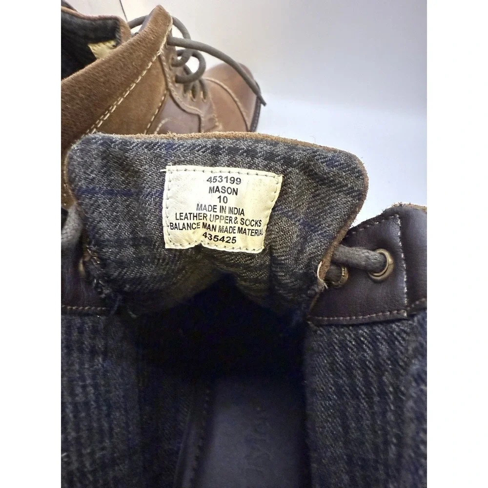 Jeffrey Tyler Mason Men's Brown Leather‎ Boots Size 10 New Without Box